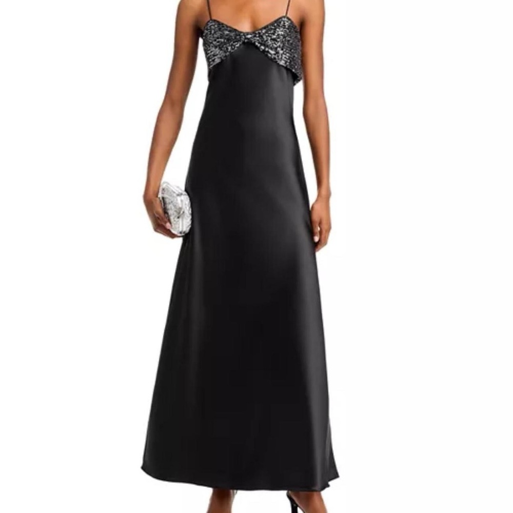 Lucy Paris Black Dress with Silver Sequins